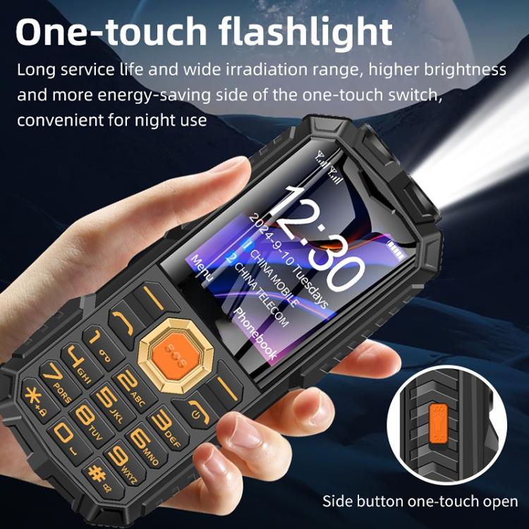 هاتف Q7+ 4G Elder المتين بلوحة مفاتيح، 1.77 بوصة، 16800 مللي أمبير/ساعة، 21 مفتاحًا، SOS، FM، شبكة: 4G، ثنائي الشريحة
