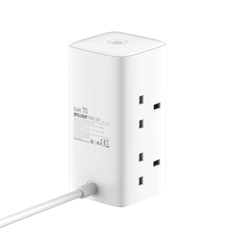 LDNIO SC4396 70W Desktop Multi-function GaN Desktop Charger 2AC, 1U, 2C with 1 Socket