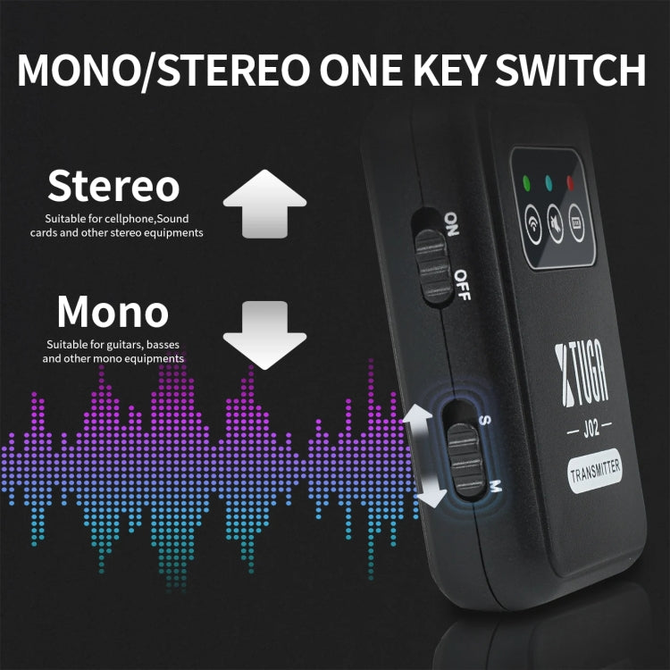 XTUGA J02 2.4G Stereo Wireless In-Ear Mini Monitor System with Transmitter & Receiver