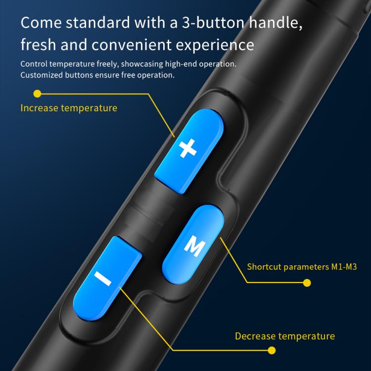 Aixun T225 4 in 1 Intelligent 7 Core Soldering Handle for C250 / C150 / C080 / C030 Soldering Tips, Aixun T225
