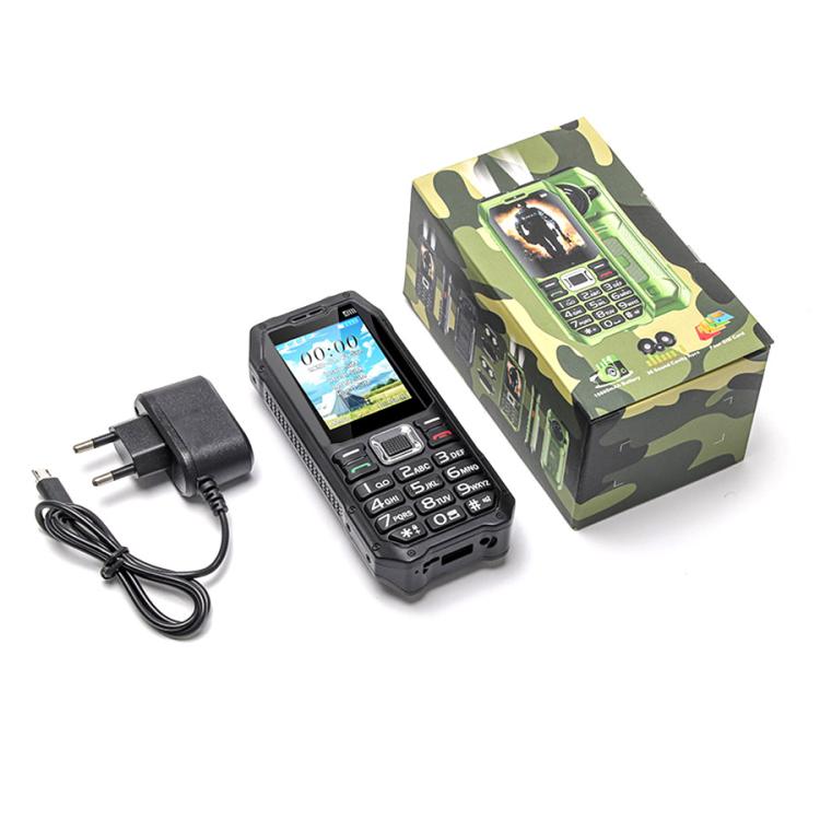 هاتف UNIWA M6000 كبير الحجم مزود بمكبر صوت ولوحة مفاتيح، مقاس 2.4 بوصة، مصباحان يدويان مزدوجان، 21 مفتاحًا، نظام SOS، راديو FM، 4 شرائح SIM، GSM، قابس الاتحاد الأوروبي، قابس الولايات المتحدة، قابس المملكة المتحدة، قابس أستراليا