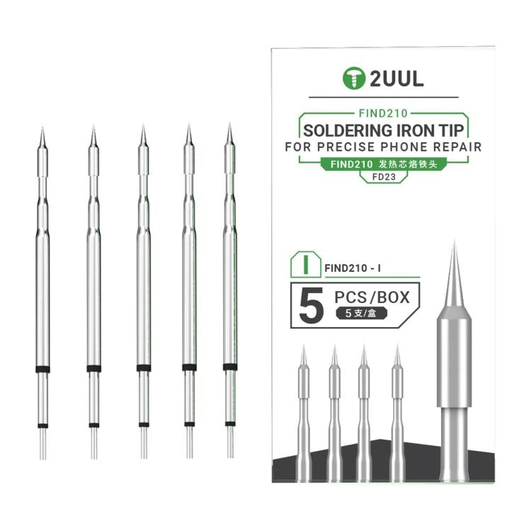 2uul 5 in 1 Soldering Iron Tips for Most C210 Soldering Station, FD22 K, FD23 I, FD24 S