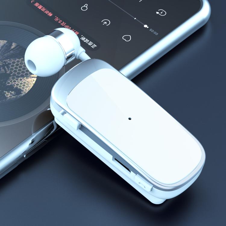 K52 Business Lavalier Retractable Cable Bluetooth Earphone