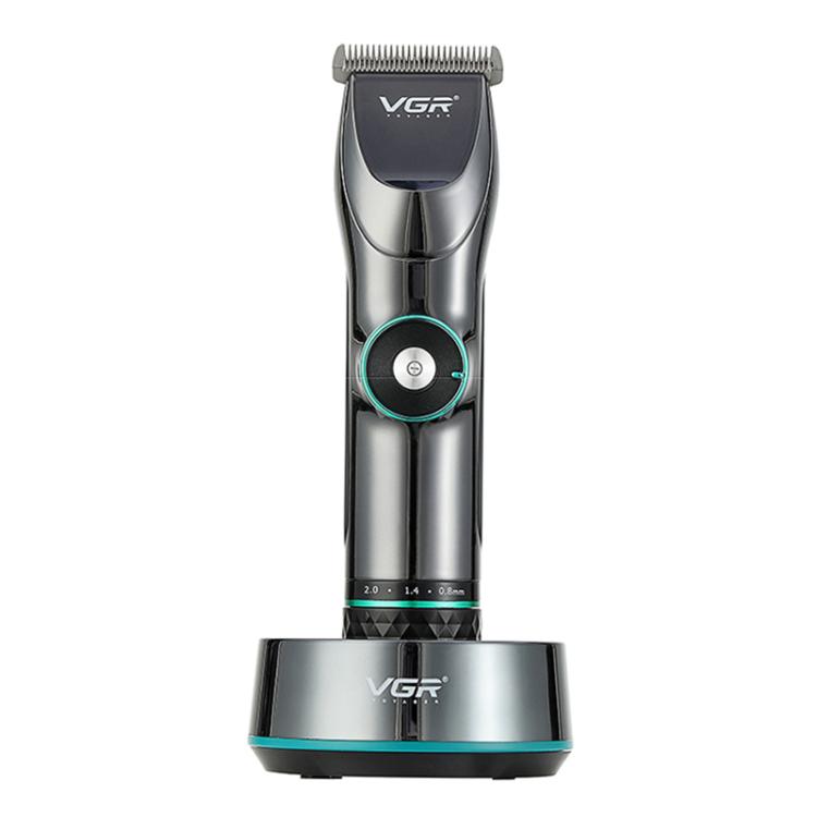 ماكينة قص الشعر VGR V-256 بخمس سرعات وشاشة رقمية وحامل USB، V-256