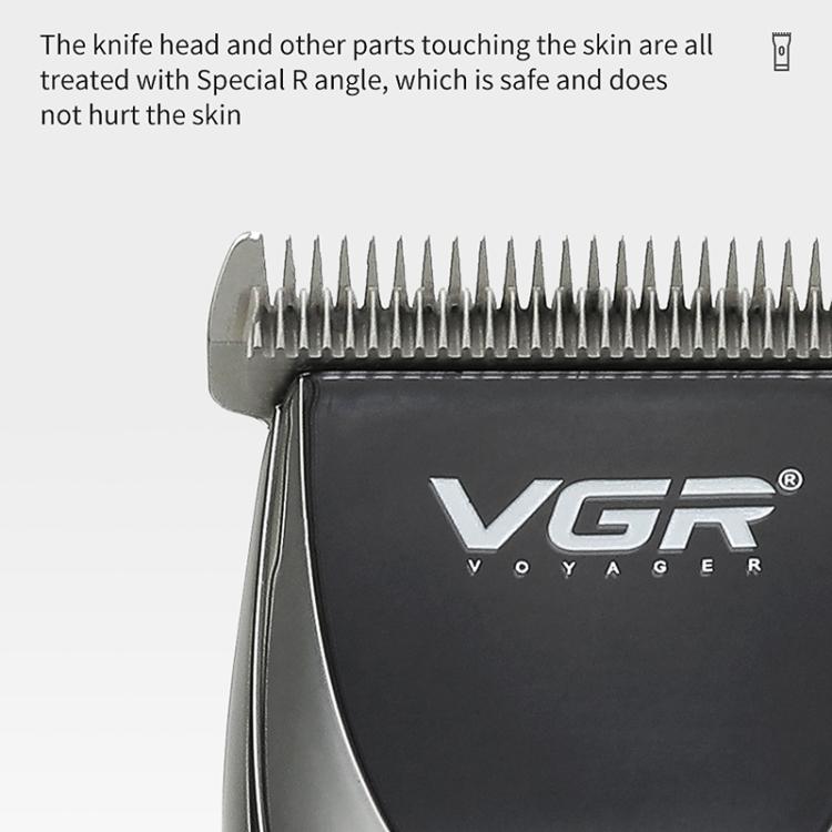 ماكينة قص الشعر VGR V-256 بخمس سرعات وشاشة رقمية وحامل USB، V-256