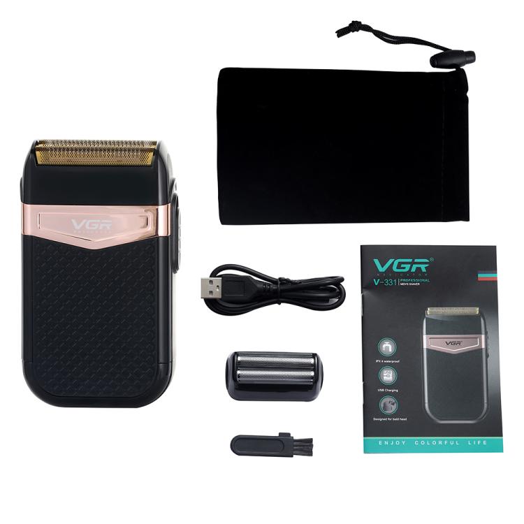 ماكينة حلاقة كهربائية VGR V-331 دوارة ترددية برأسين للقطع IPX4، V-331