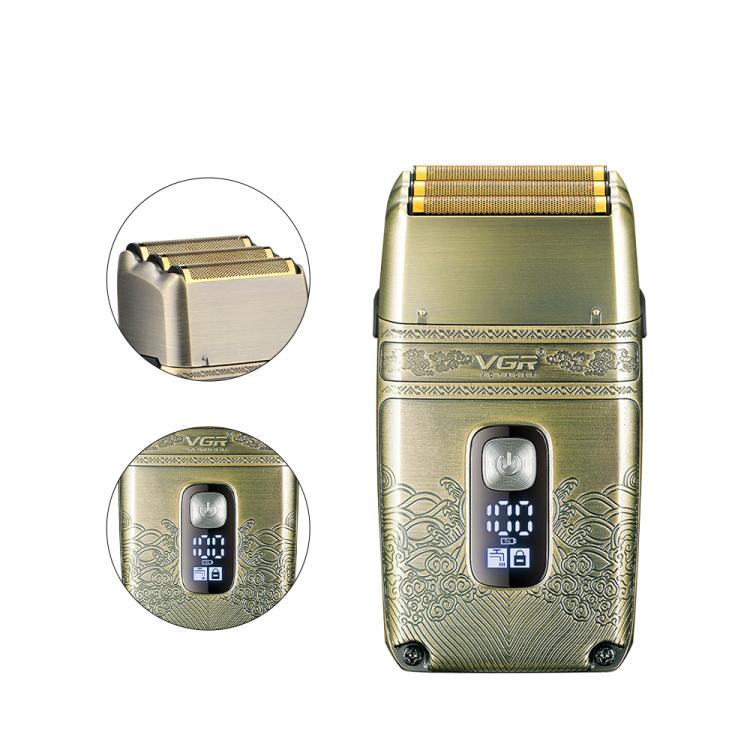 ماكينة حلاقة كهربائية VGR V-335 ذات شاشة رقمية عتيقة IPX6، V-335