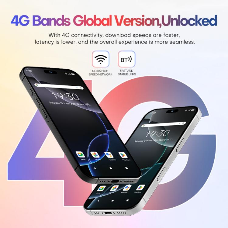 هاتف A88A / i16 Pro Max، 6 جيجابايت + 64 جيجابايت، شاشة 6.6 بوصة، أندرويد 12، معالج MTK6762 Helio G25 ثماني النواة، NFC، OTG، شبكة 4G، شريحتي اتصال، قابس الاتحاد الأوروبي، قابس الولايات المتحدة، قابس المملكة المتحدة، قابس أستراليا