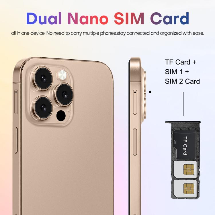 هاتف A88A / i16 Pro Max، 6 جيجابايت + 64 جيجابايت، شاشة 6.6 بوصة، أندرويد 12، معالج MTK6762 Helio G25 ثماني النواة، NFC، OTG، شبكة 4G، شريحتي اتصال، قابس الاتحاد الأوروبي، قابس الولايات المتحدة، قابس المملكة المتحدة، قابس أستراليا