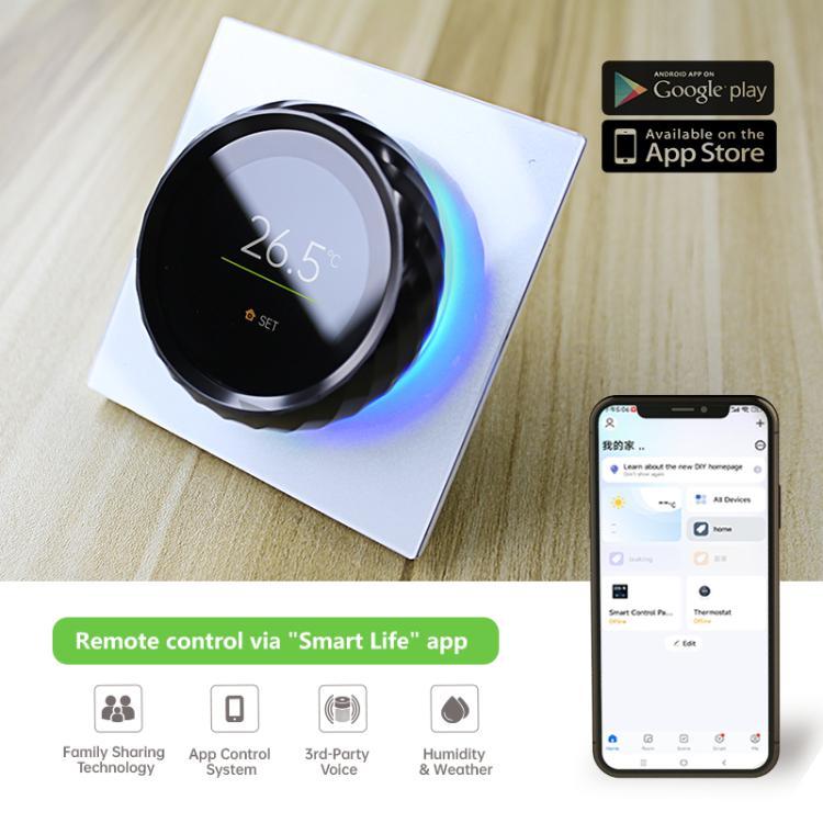 1.6 inch TFT Color Screen WiFi Smart hreaded Knob Thermostat