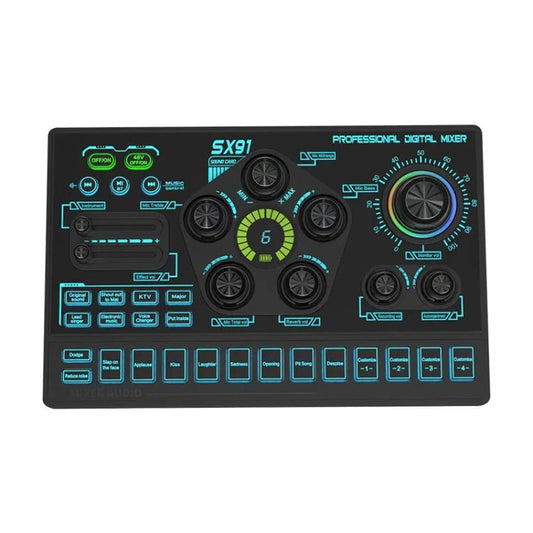 SX91 Multi-function Professional Mixer Mobile Phone Computer Live Streaming Sound Card