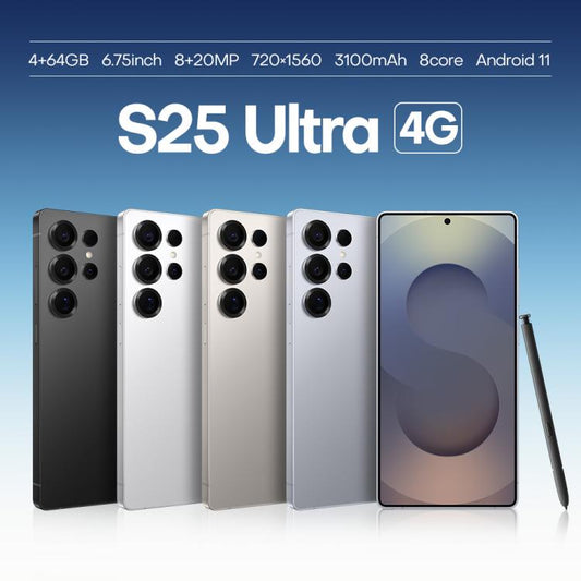 F102 / S25 Ultra، 4 جيجابايت + 64 جيجابايت، 6.75 بوصة، أندرويد 11، MTK6762 ثماني النواة، الشبكة: 4G، شريحتي اتصال، يدعم الشحن اللاسلكي، قابس الاتحاد الأوروبي، قابس الولايات المتحدة، قابس المملكة المتحدة، قابس أستراليا