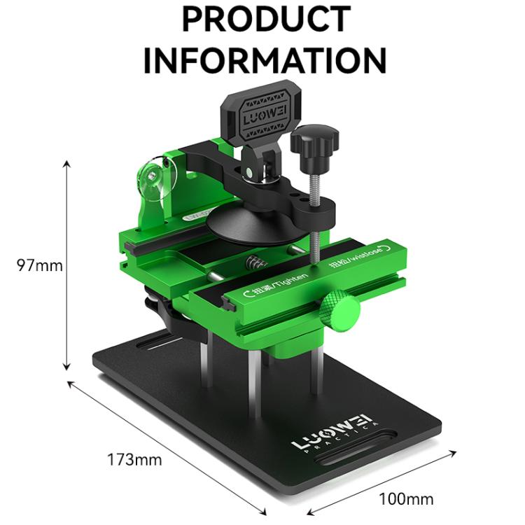 LUOWEI LW-022Pro 2 in 1 Universal 360 Rotating Phone Back Cover Separation Fixture, LW-022Pro