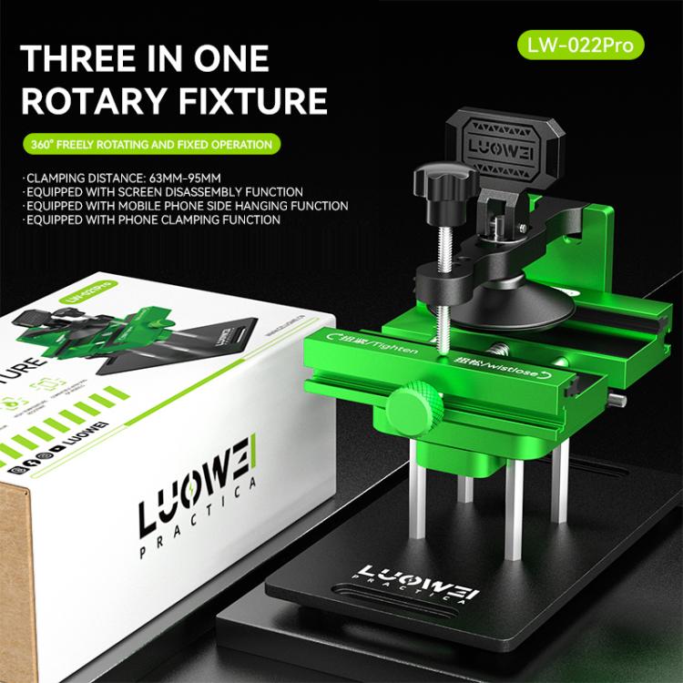 LUOWEI LW-022Pro 2 in 1 Universal 360 Rotating Phone Back Cover Separation Fixture, LW-022Pro