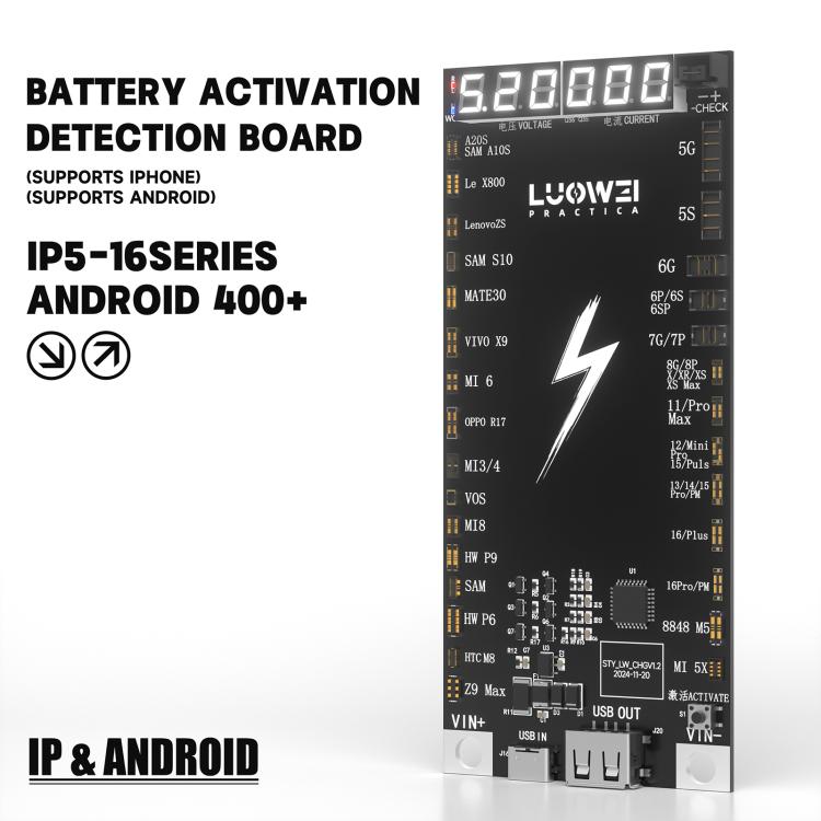 LUOWEI LW-B03 Battery Fast Charging Activation Board for iPhone/Android, LW-B03