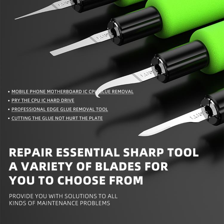 LUOWEI LW-K1 4 in 1 Motherboard CPU IC Glue Quicky Remove Maintenance Knife Set, LW-K1