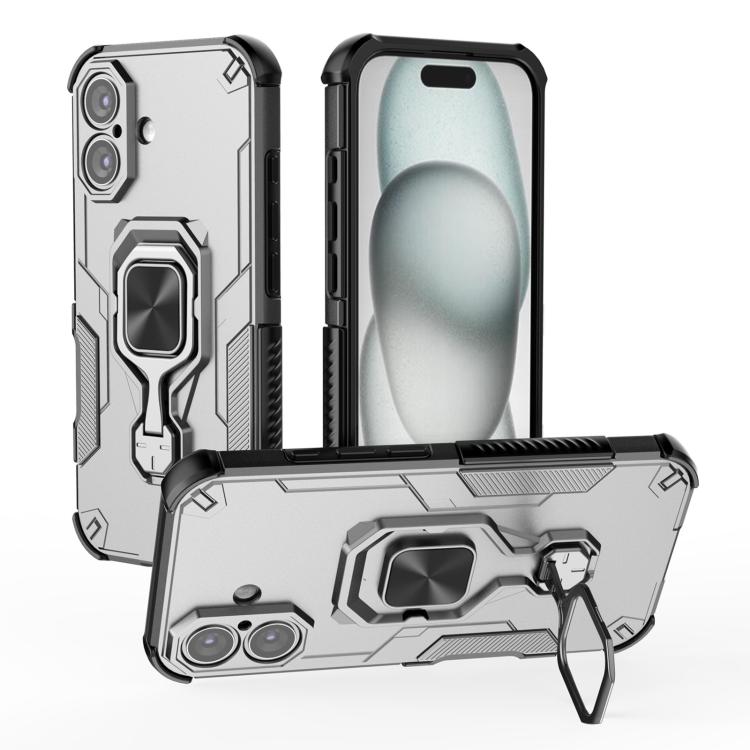 Metal Kickstand TPU Hybrid PC Phone Case, For iPhone 16 Pro Max, For iPhone 16 Pro, For iPhone 16 Plus, For iPhone 16