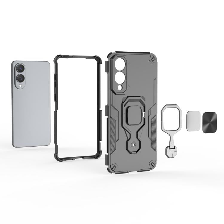 Metal Kickstand TPU Hybrid PC Phone Case, For Samsung Galaxy S25 Edge 5G, For Samsung Galaxy S25 5G, For Samsung Galaxy S25+ 5G