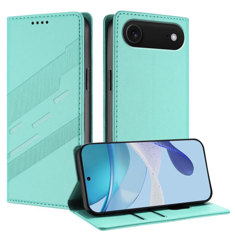 جراب هاتف جلدي بتصميم محفظة متعدد الوظائف منقوش، مناسب لأجهزة iPhone 16e وiPhone 16 Pro Max وiPhone 16 Pro وiPhone 16 Plus وiPhone 16 وiPhone 15 Pro Max