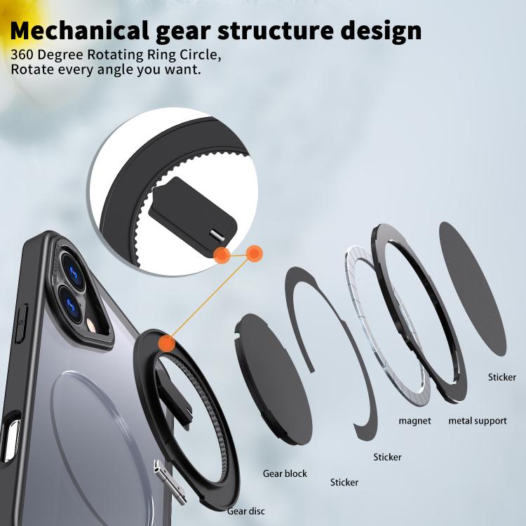 360-degree Rotating MagSafe Magnetic Holder Phone Case, For iPhone 16