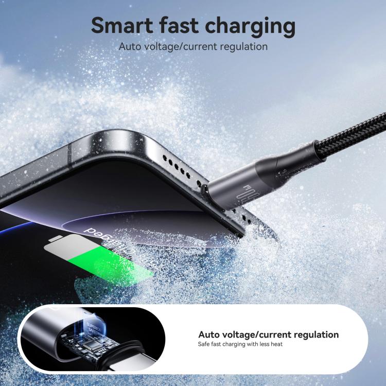 JOYROOM S-A28 Flash Series 60W 480Mbps Fast Charging Data Cable, Length: 2m, Type-C to Type-C Cable, Type-C to 8 Pin Cable, USB to Type-C Cable, USB to 8 Pin Cable