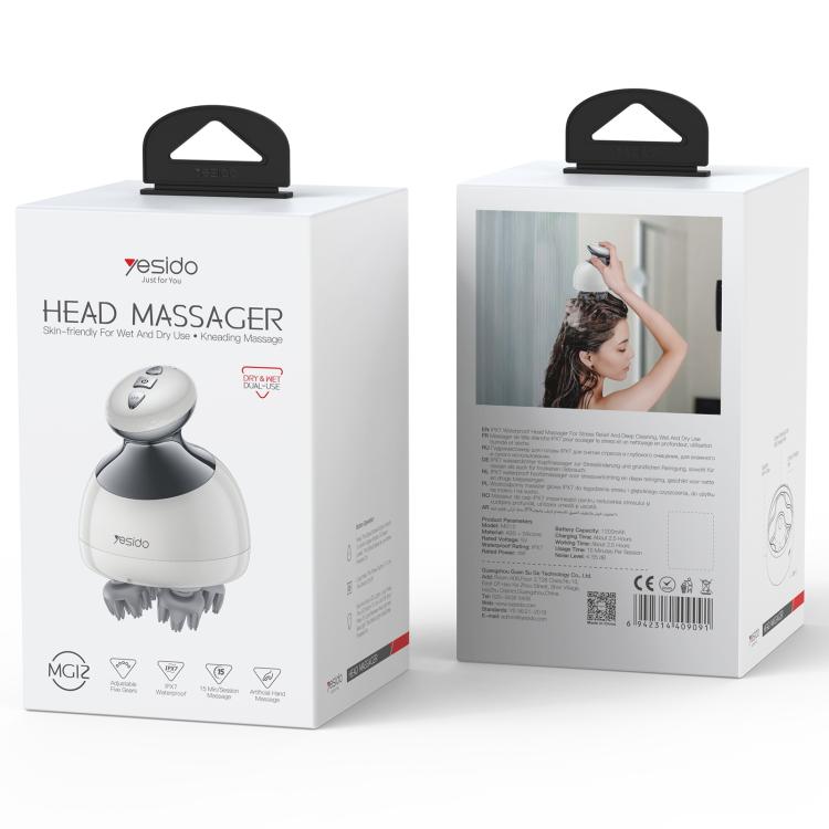 Yesido MG12 IPX7 Waterproof Intelligent Head Massager Care Instrument