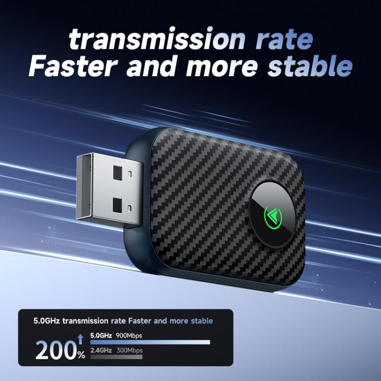 2 in 1 USB Wired to Wireless Car CarPlay / Android Box Adapter, with USB and Type-C Cable, 4149