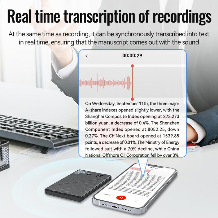 JNN A5 OLED Display Smart AI Magnetic Recorder Support APP Control