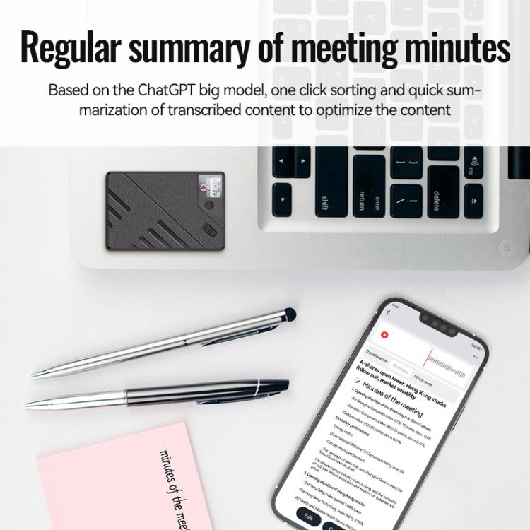 JNN A5 OLED Display Smart AI Magnetic Recorder Support APP Control