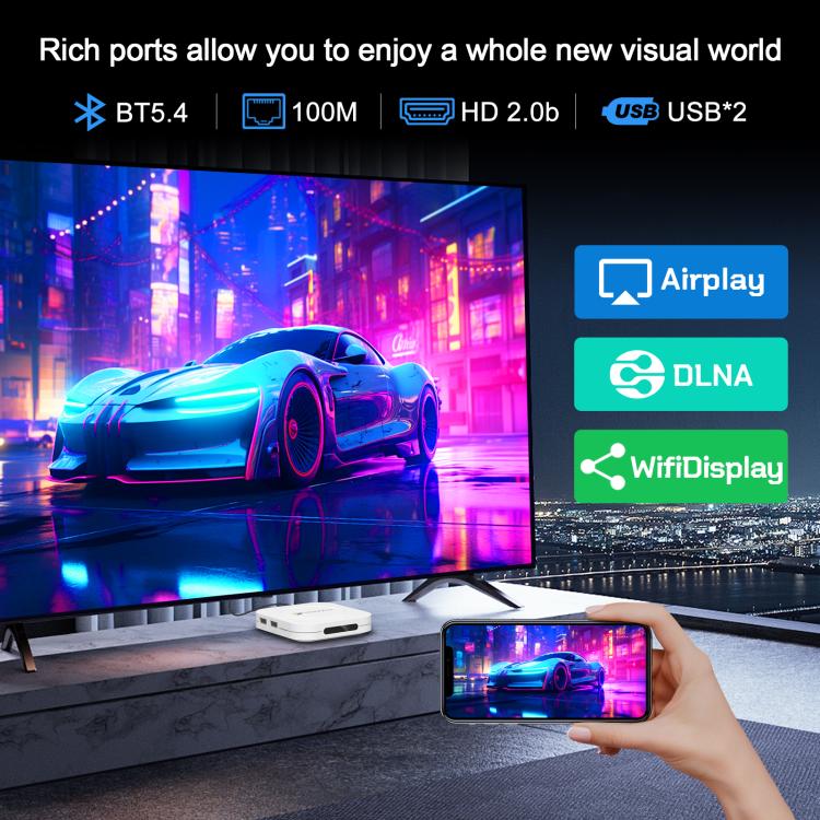 H96 Max M1 Plus Android 14.0 Smart TV Box, RK3528 Quad-core ARM Cortex-A53