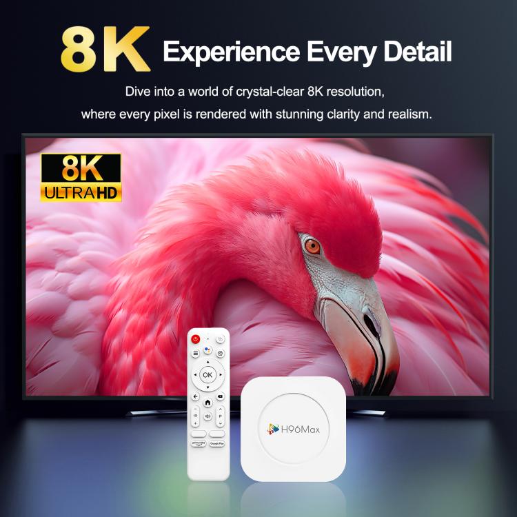 H96 Max M1 Plus Android 14.0 Smart TV Box, RK3528 Quad-core ARM Cortex-A53