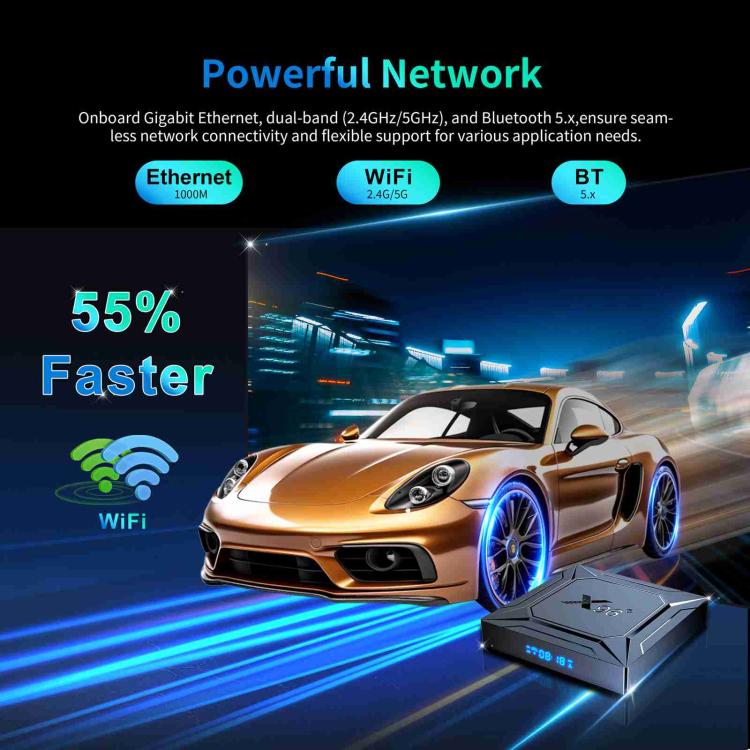 X96 M200 YB951 Android 14.0 Smart TV Box, Amlogic S905X5M Quad-core ARM Cortex A55