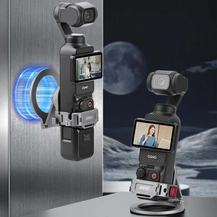حامل جهاز التلقين للهواتف الذكية من BRDRC، مشبك سطح المكتب، حامل تمديد الحذاء البارد، لـ DJI Osmo Pocket 3