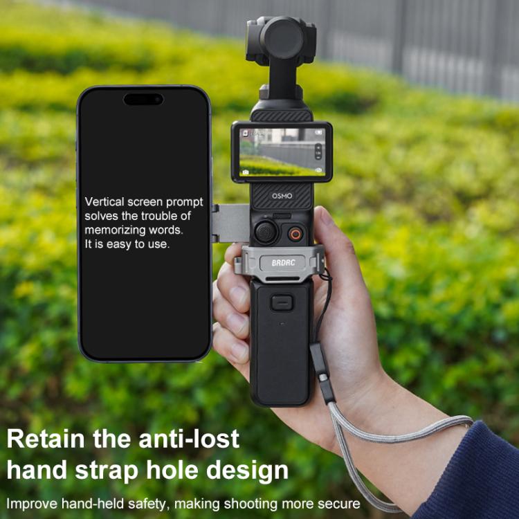 حامل جهاز التلقين للهواتف الذكية من BRDRC، مشبك سطح المكتب، حامل تمديد الحذاء البارد، لـ DJI Osmo Pocket 3
