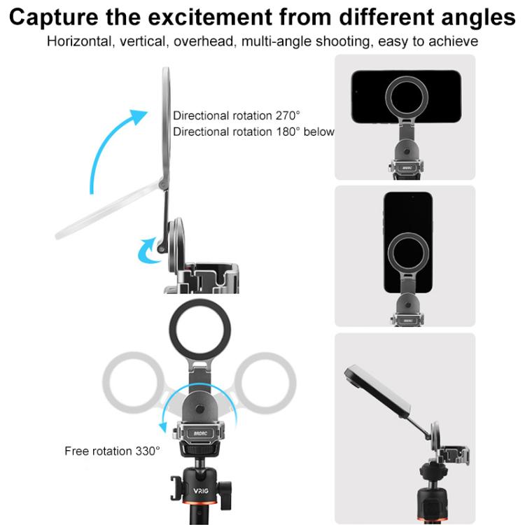 حامل جهاز التلقين للهواتف الذكية من BRDRC، مشبك سطح المكتب، حامل تمديد الحذاء البارد، لـ DJI Osmo Pocket 3