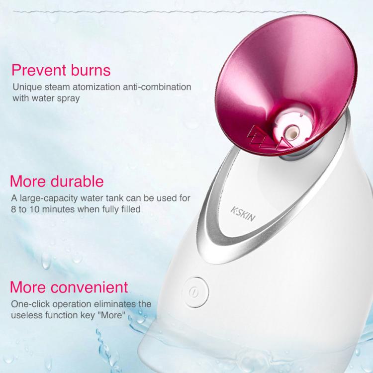 K-SKIN KD2331A Nano Ions Hot Spray Face Steamer Moisturizing Skin Beauty Device, KD2331A (US Plug), KD2331A (EU Plug), KD2331A (AU Plug)