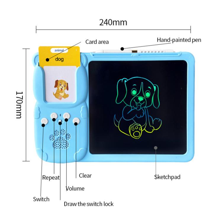 8.5 inch Children Early Education Drawing Board Card English Audiobooks