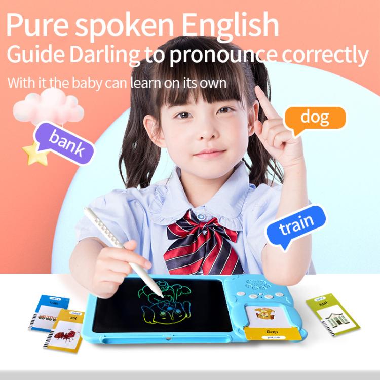 8.5 inch Children Early Education Drawing Board Card English Audiobooks