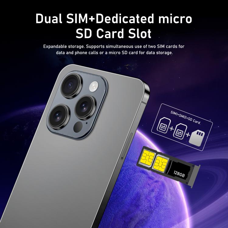 هاتف I16 Pro Max / RAi3، 3 جيجابايت + 64 جيجابايت، شاشة 6.56 بوصة، أندرويد 10، معالج MTK6739 رباعي النواة، شبكة: 4G، شريحتي اتصال، قابس الاتحاد الأوروبي، قابس الولايات المتحدة، قابس المملكة المتحدة، قابس أستراليا