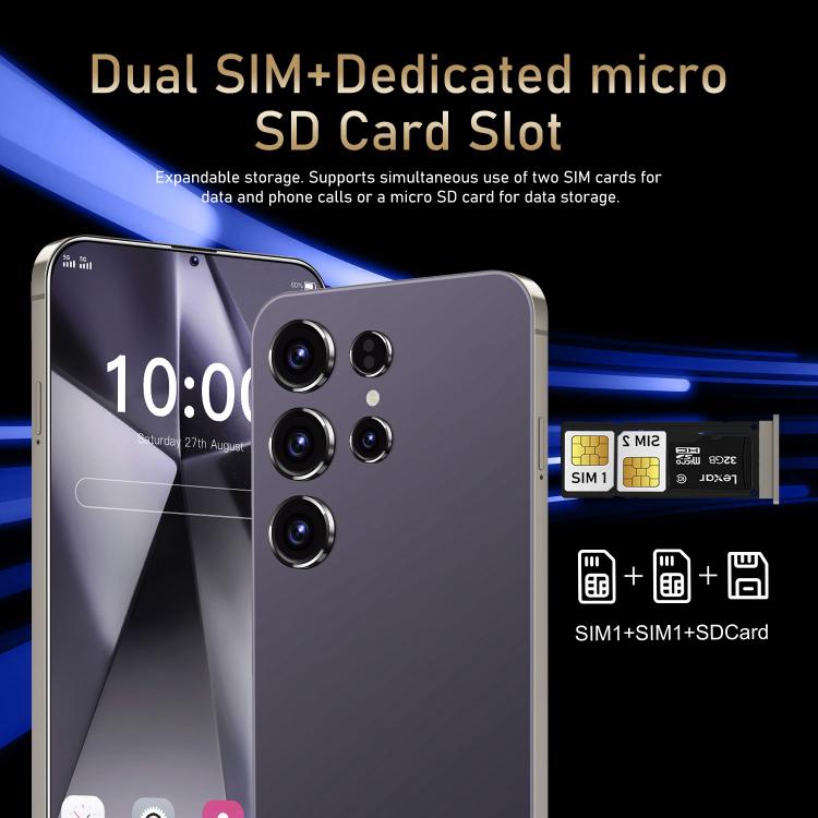 S24 Ultra / ZKU213، 2 جيجابايت + 16 جيجابايت، 6.56 بوصة، أندرويد 8.1 MTK6580A رباعي النواة، الشبكة: 3G، شريحتي اتصال، قابس الاتحاد الأوروبي، قابس الولايات المتحدة، قابس المملكة المتحدة، قابس أستراليا