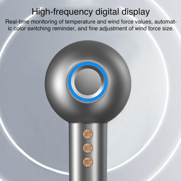 WG-F01 LED Digital Display Smart Frequency Conversion Negative Ion High Speed Hair Dryer, EU Plug, US Plug, UK Plug