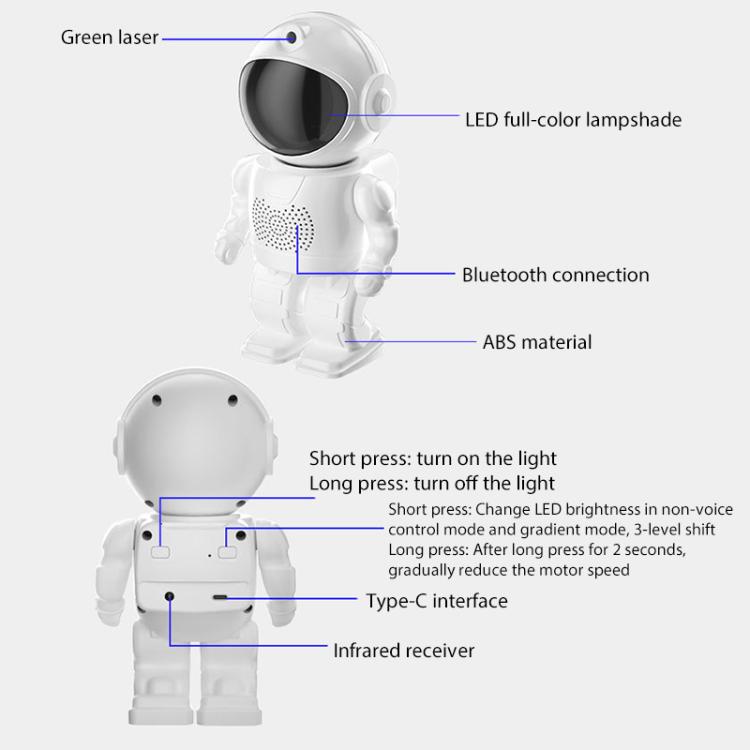 Astronaut Starry Projection Lamp Remote Control Laser Light