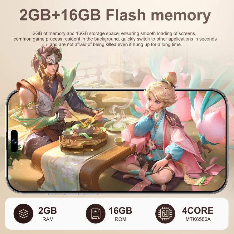 C16 Pro Max / A88-B، 2 جيجابايت + 16 جيجابايت، 6.58 بوصة، أندرويد 8.1 MTK6580A رباعي النواة، الشبكة: 3G، شريحتي اتصال، قابس الاتحاد الأوروبي، قابس الولايات المتحدة، قابس المملكة المتحدة، قابس أستراليا