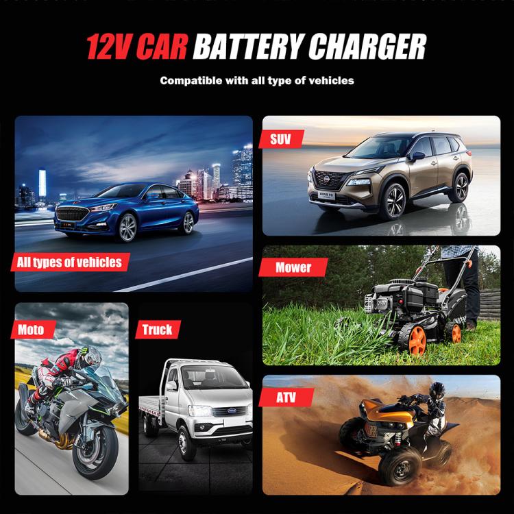FOXSUR FTC-1206 2 in 1 12V Charging Tester Integrated Machine Car Motorcycle Battery Charger Tester