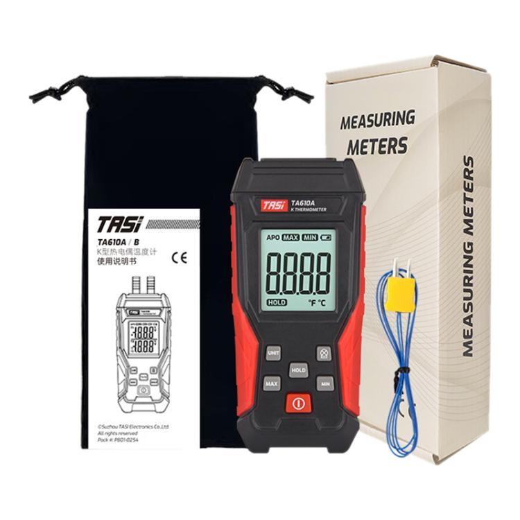 TRSI TA610A Industrial Handheld K-Type Thermocouple Thermometer, Single Channel, without Ambient Temperature