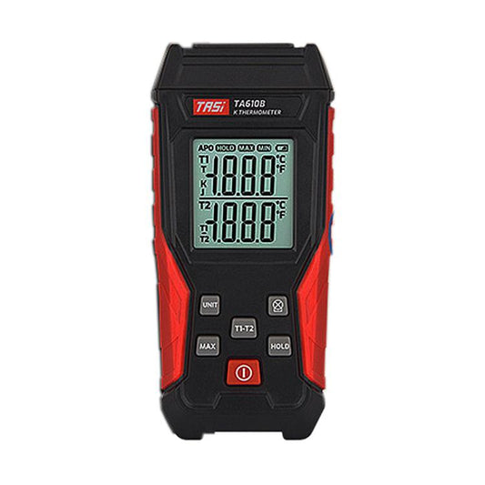 TRSI TA610B Industrial Handheld K-Type Thermocouple Thermometer, Dual Channel