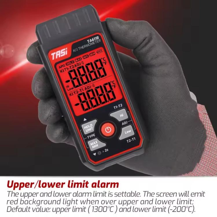 TRSI TA610B Industrial Handheld K-Type Thermocouple Thermometer, Dual Channel