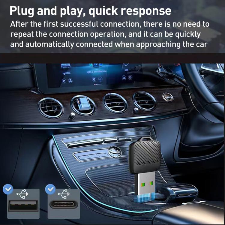 2 in 1 Car CarPlay and Android Auto Wired to Wireless Smart Box Adapter Mini USB Converter, Mini USB Smart Box Adapter