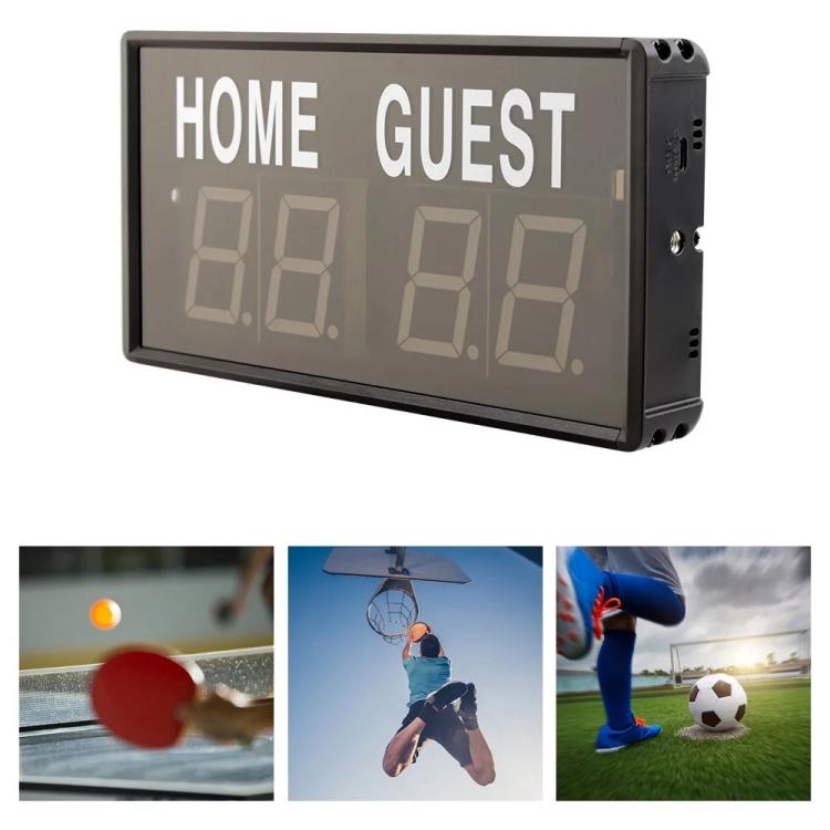 KYX--0014 LED Portable Electronic Scoreboard Remote Control Sports Game Score Record, AU Plug, US Plug, EU Plug, UK Plug