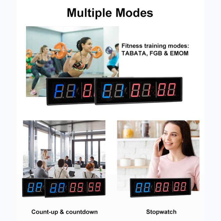 KYX--0023 2.3 inch 6-digit LED Sports Fitness Multi-function Timer, AU Plug, US Plug, EU Plug, UK Plug